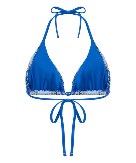 Cali Triangle Bikini Top, Blue