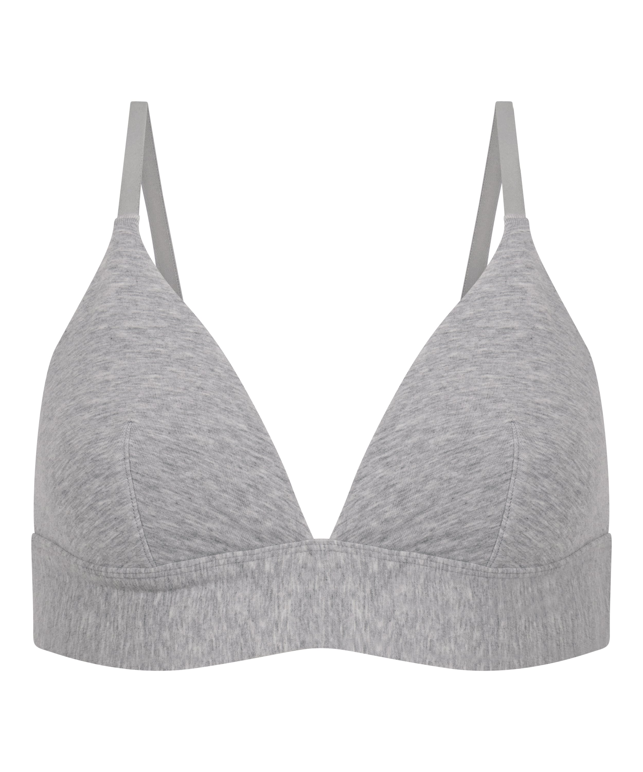 Cotton Bralette, Gray, main
