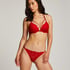 Mariah Padded Underwired Push-Up Bra, Red