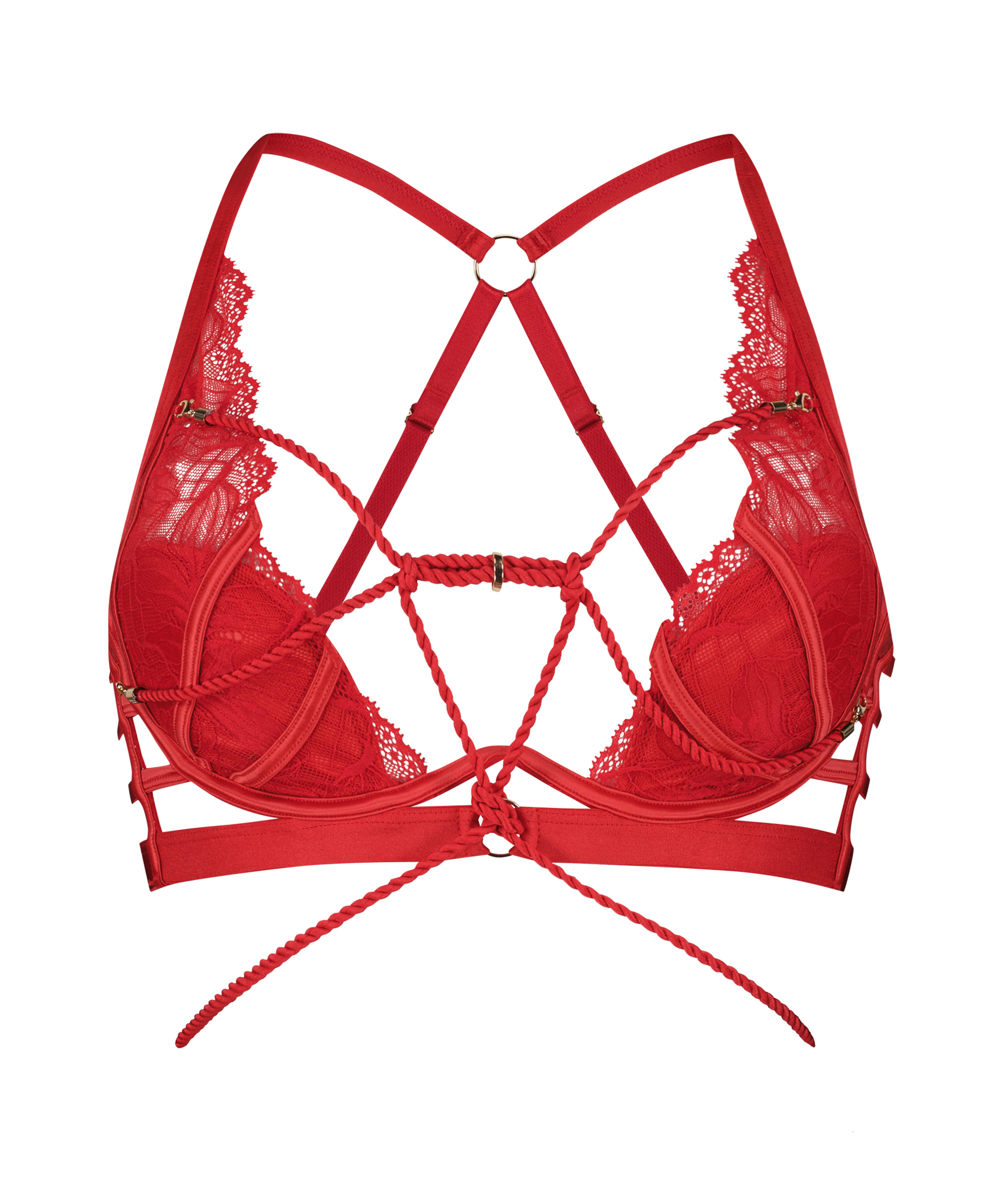 Bellini Padded Underwired Bra, Red, main
