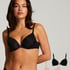 2-Pack Padded Underwired Bra, Beige