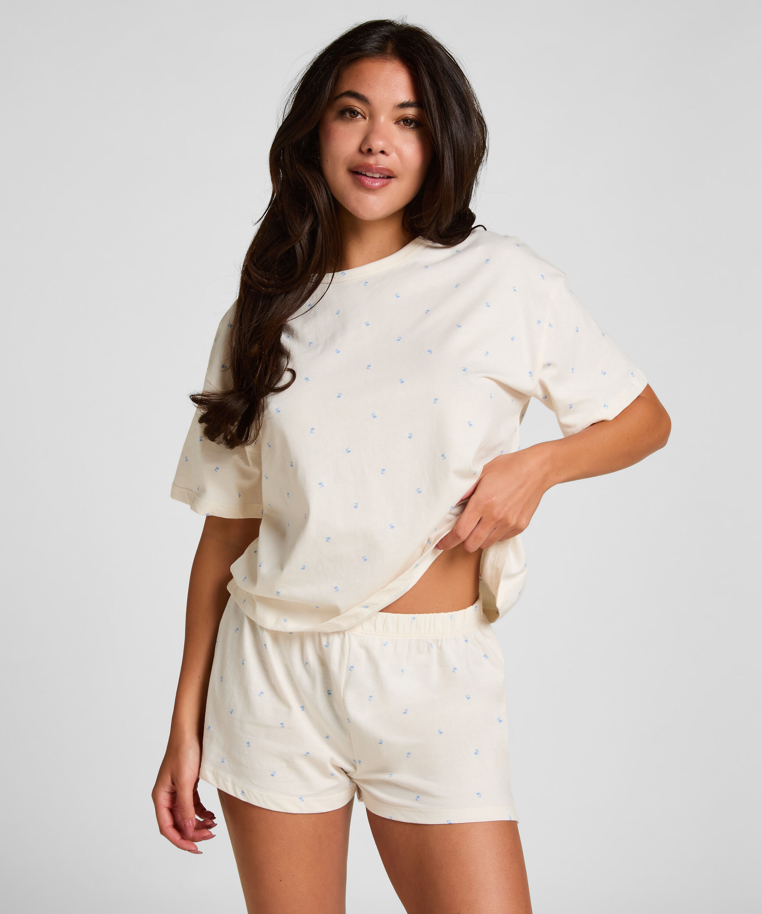 Pyjama Set Cotton, White