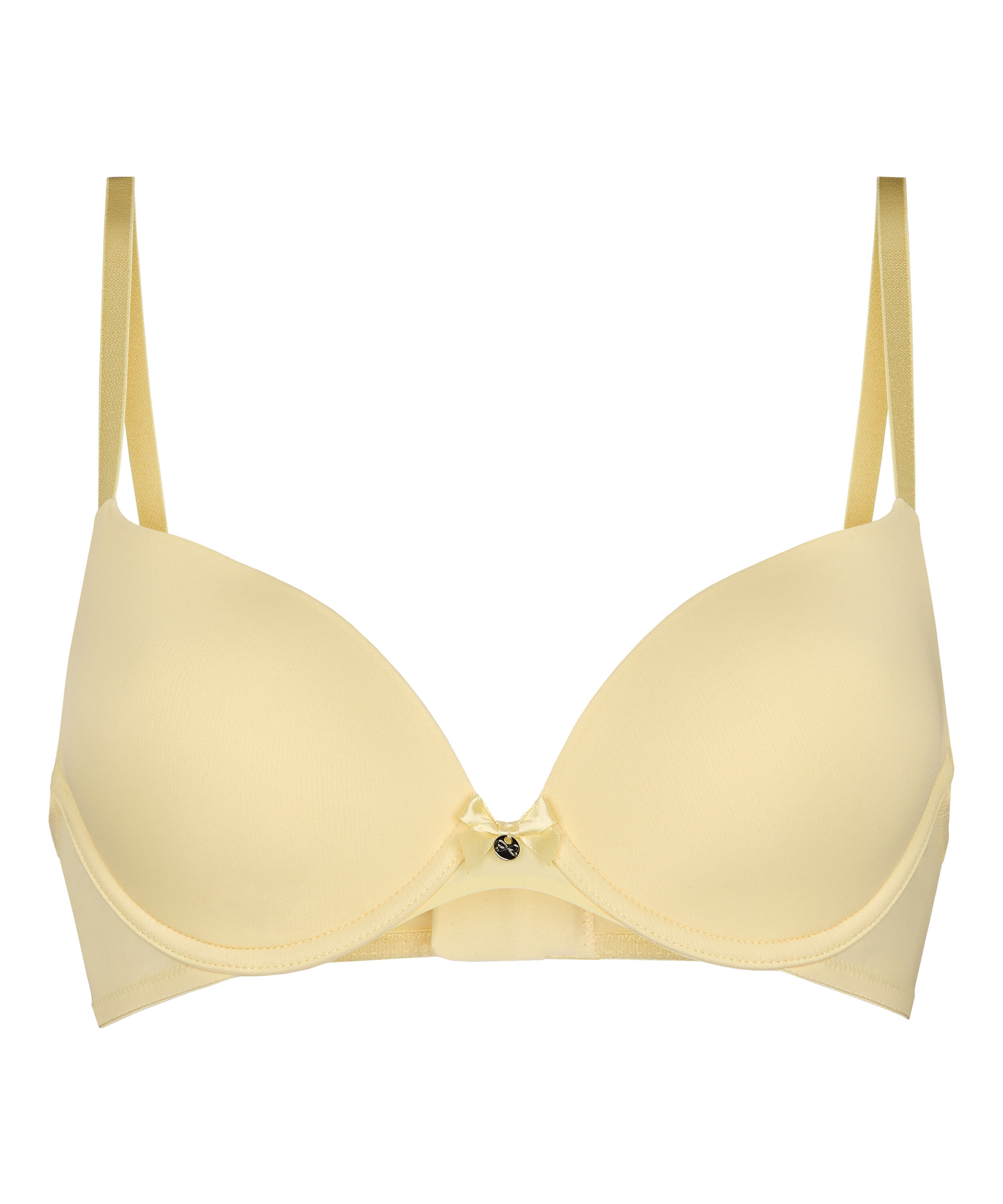 Plunge Padded Underwired Bra, Yellow