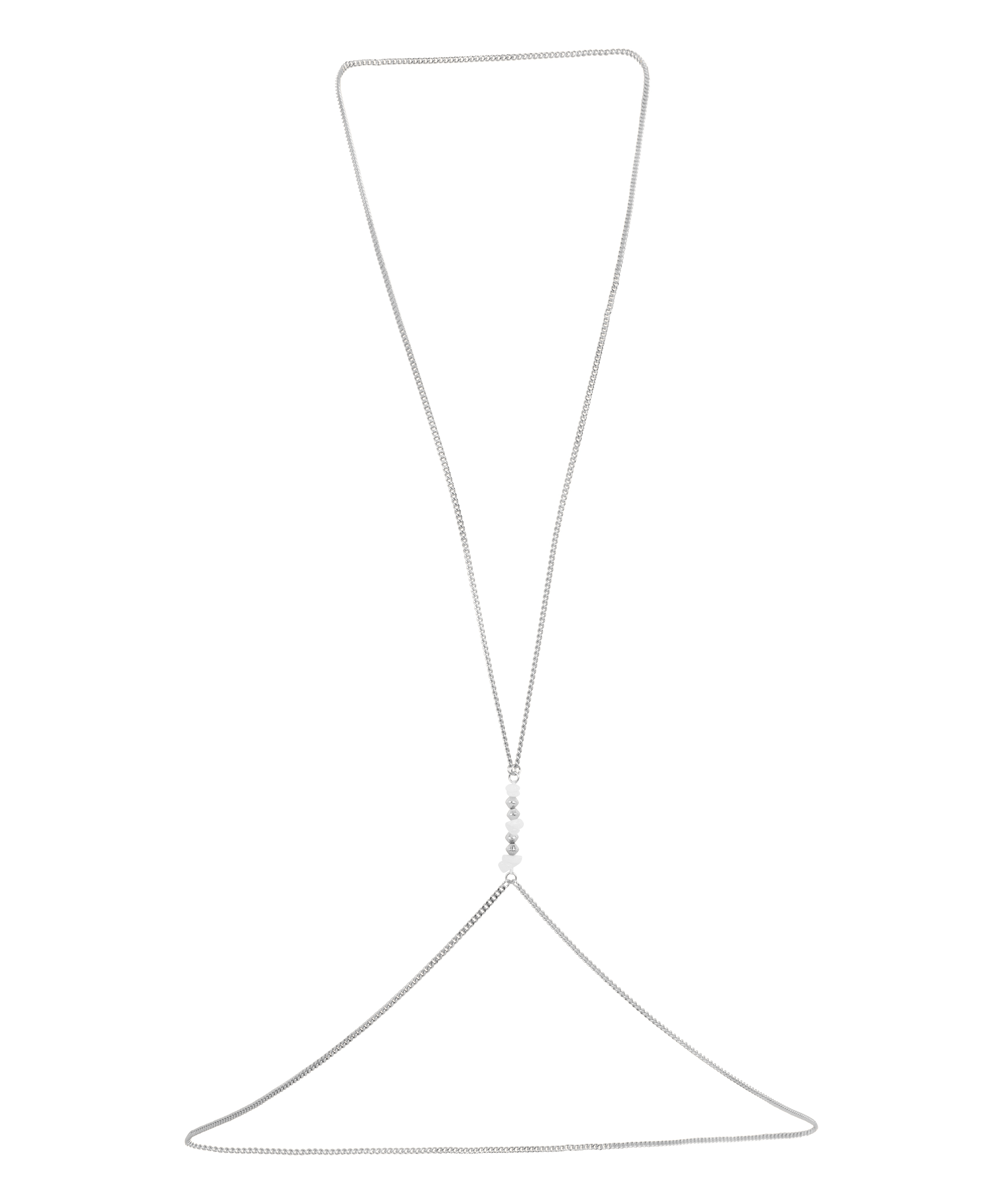 Pearl Body Chain, Gray, main