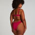 Scallop High-Leg Bikini Bottoms, Pink