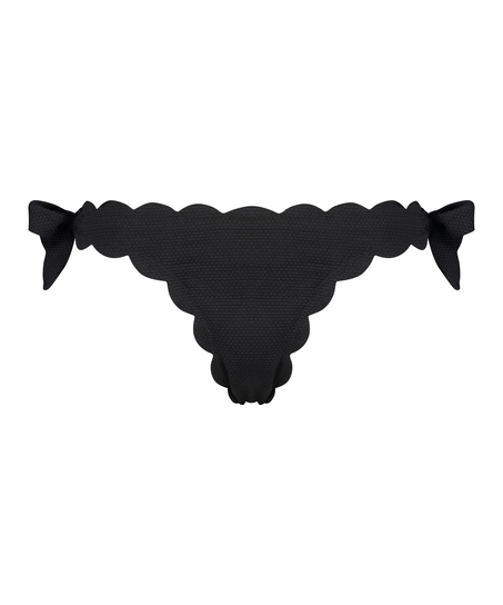 Scallop Goddess Brazilian bikini bottom, Black