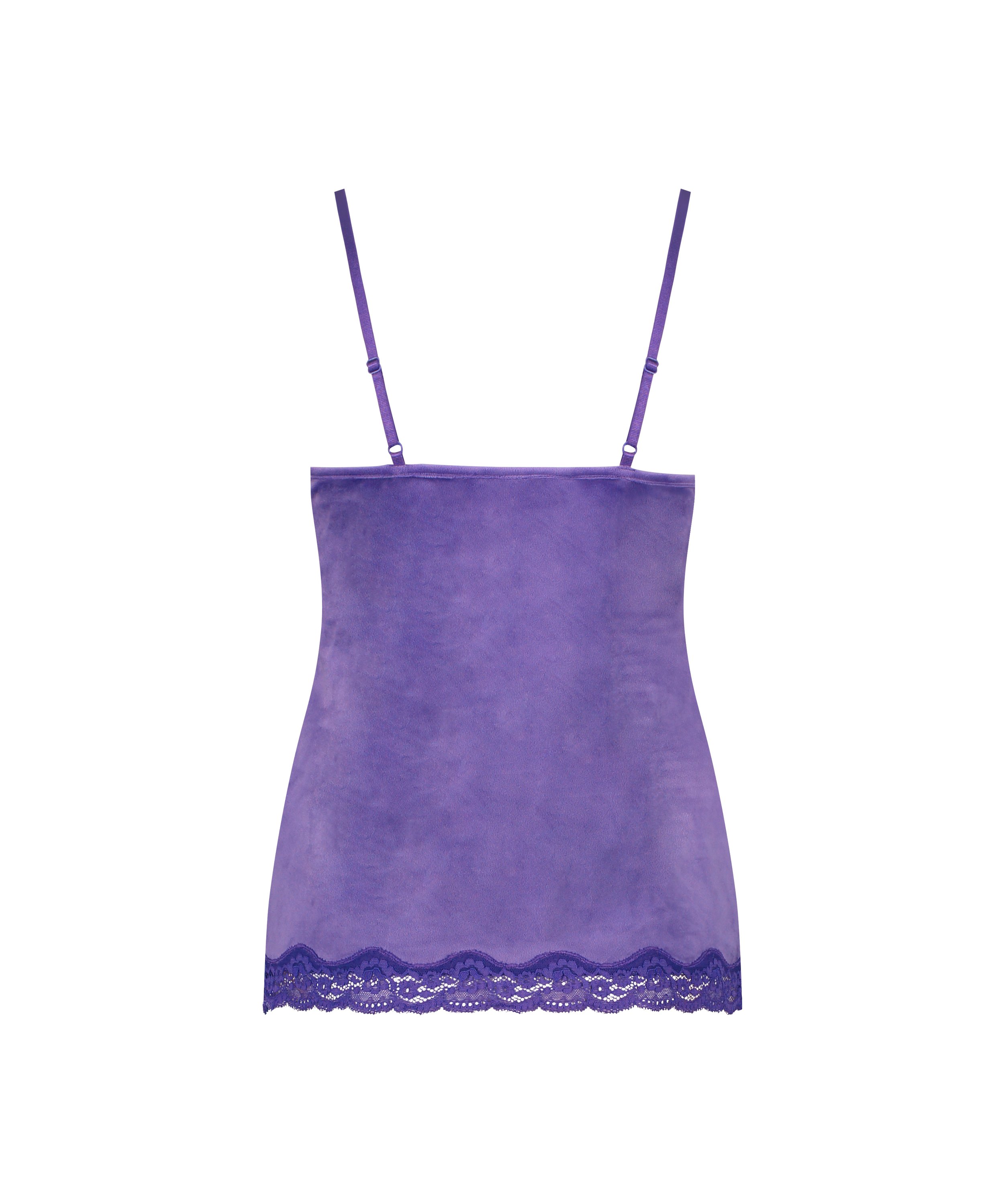 Velours Lace Cami Top, Purple, main