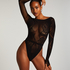 Scallop Floral Body, Black