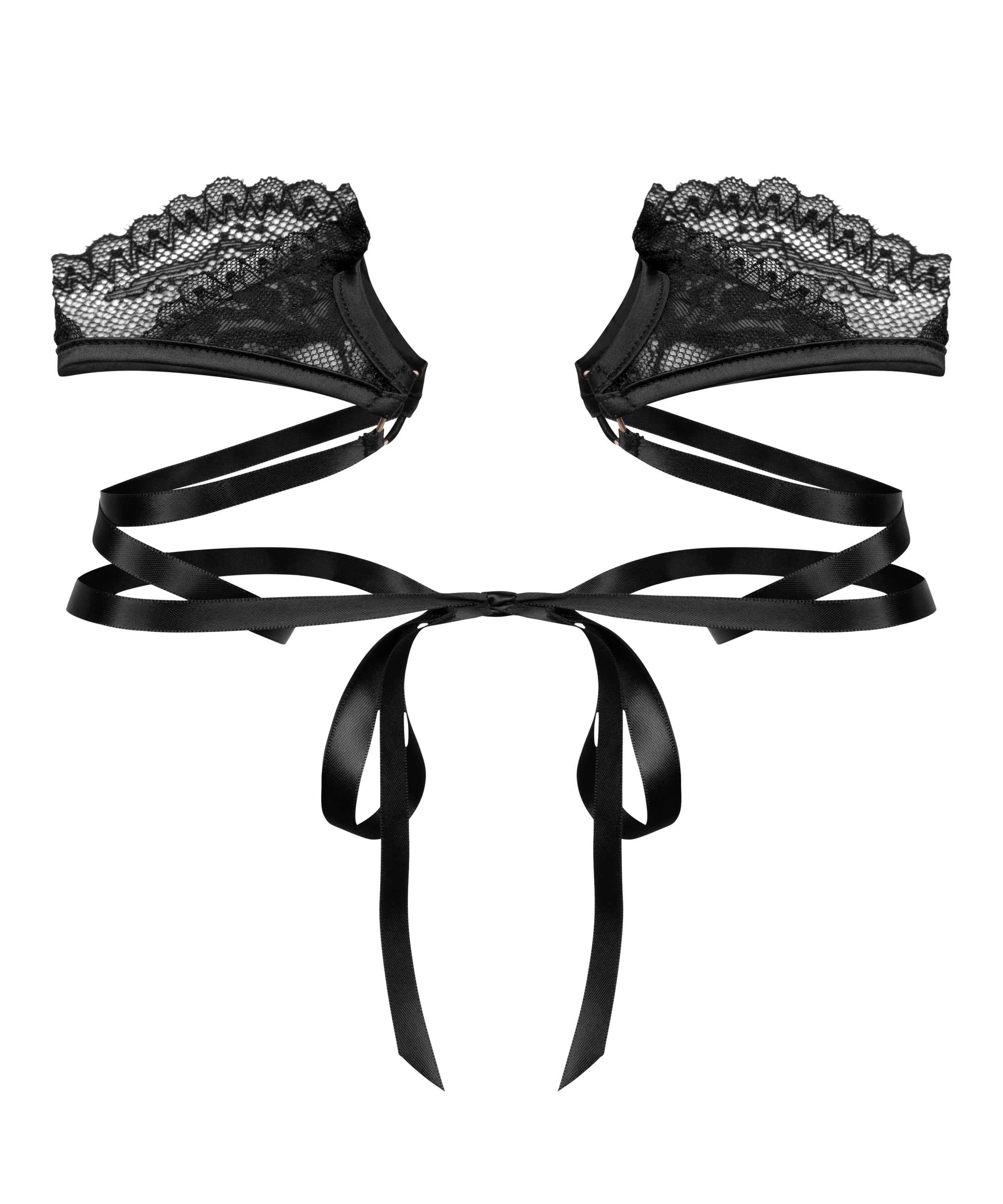 Lace Handcuffs, Black, main