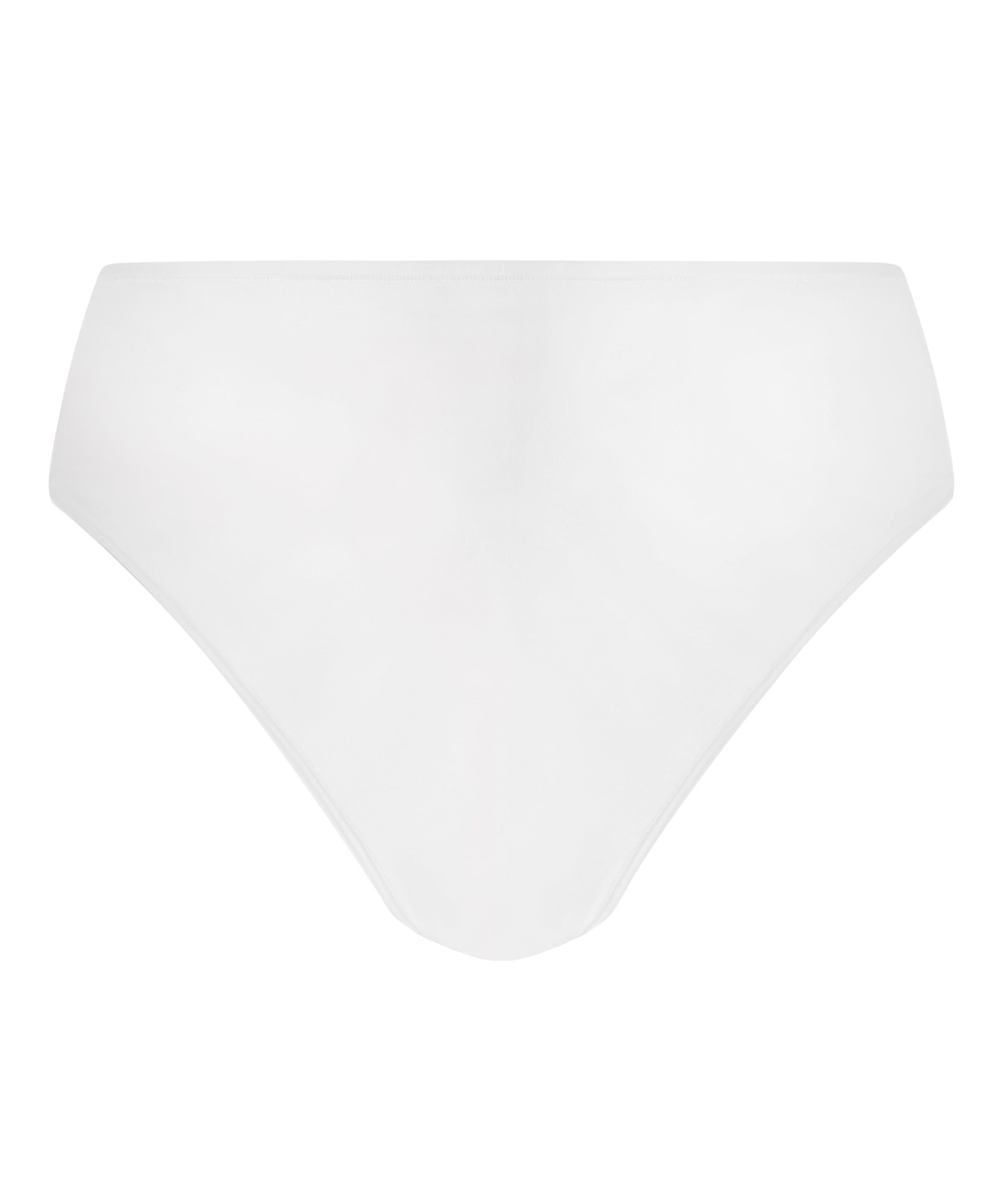 Cotton High Leg Brazilian, White, main