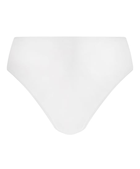 Cotton High Leg Brazilian, White