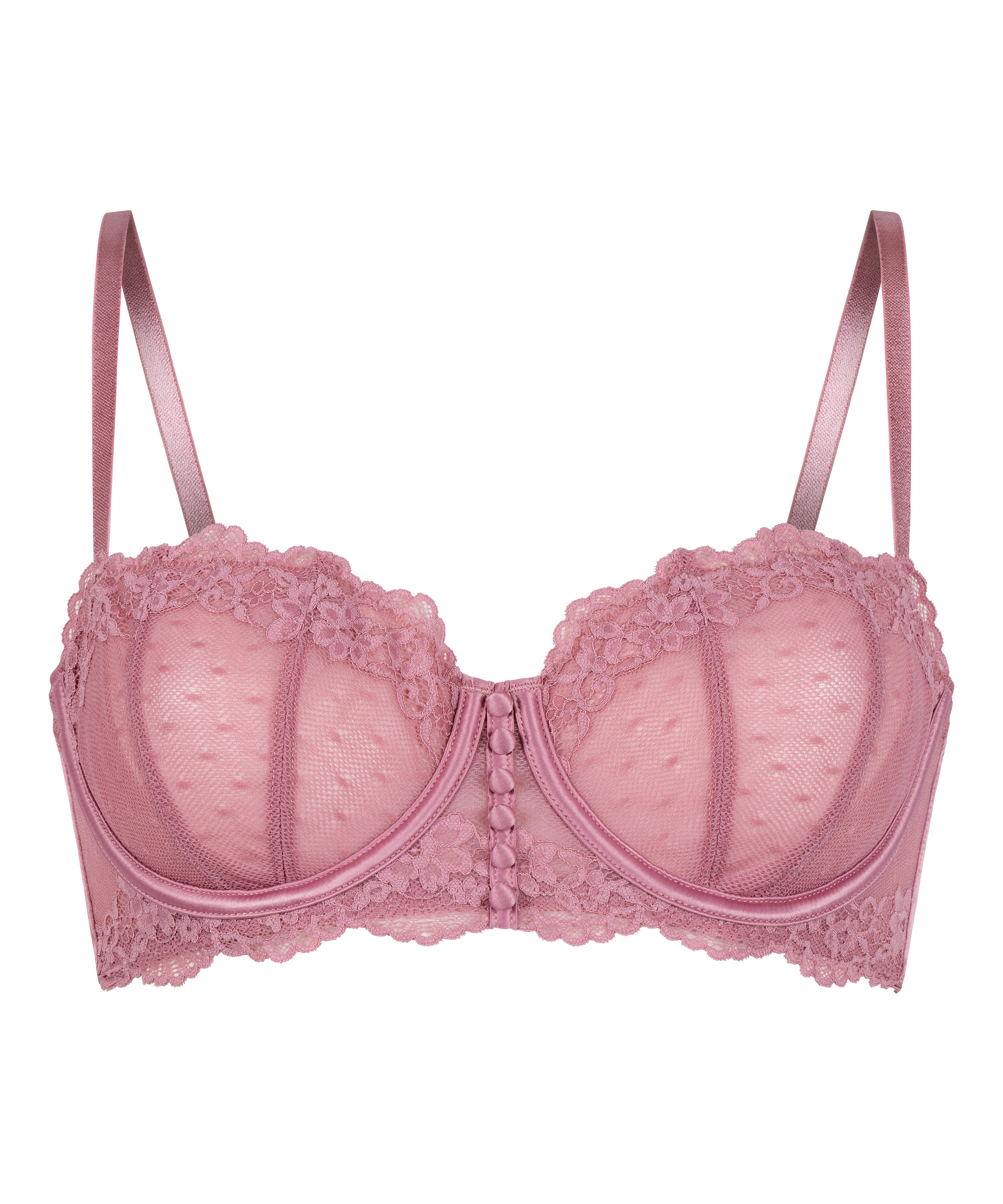 Laila Non-Padded Underwired Bra, Pink, main