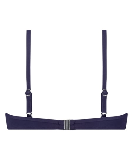 Scallop padded underwired bikini-top, Blue