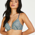 Rose padded push-up bra, Green