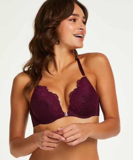 Padded underwired push-up bra Melissa, Purple