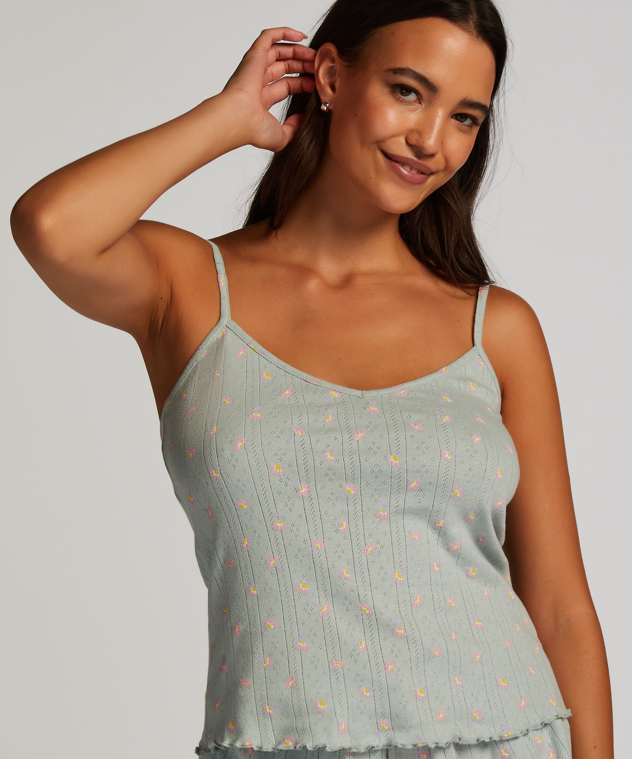 Cotton cami, Green, main