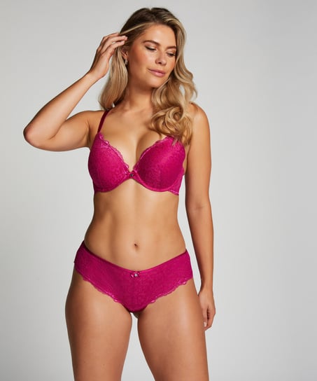 Marine Padded Push-Up Underwired Bra, Pink