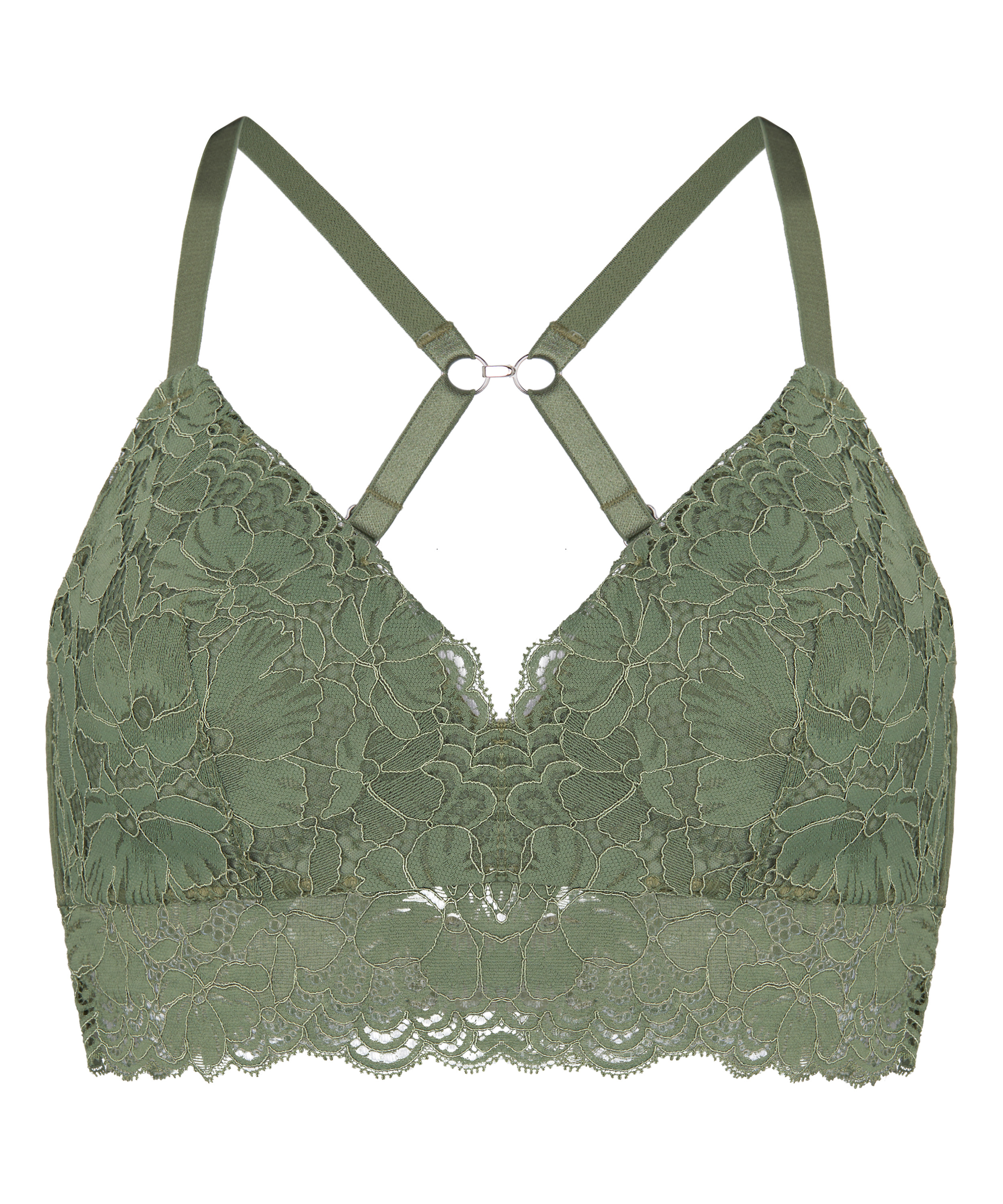 Andrea Padded Non-Wired Bra, Green, main