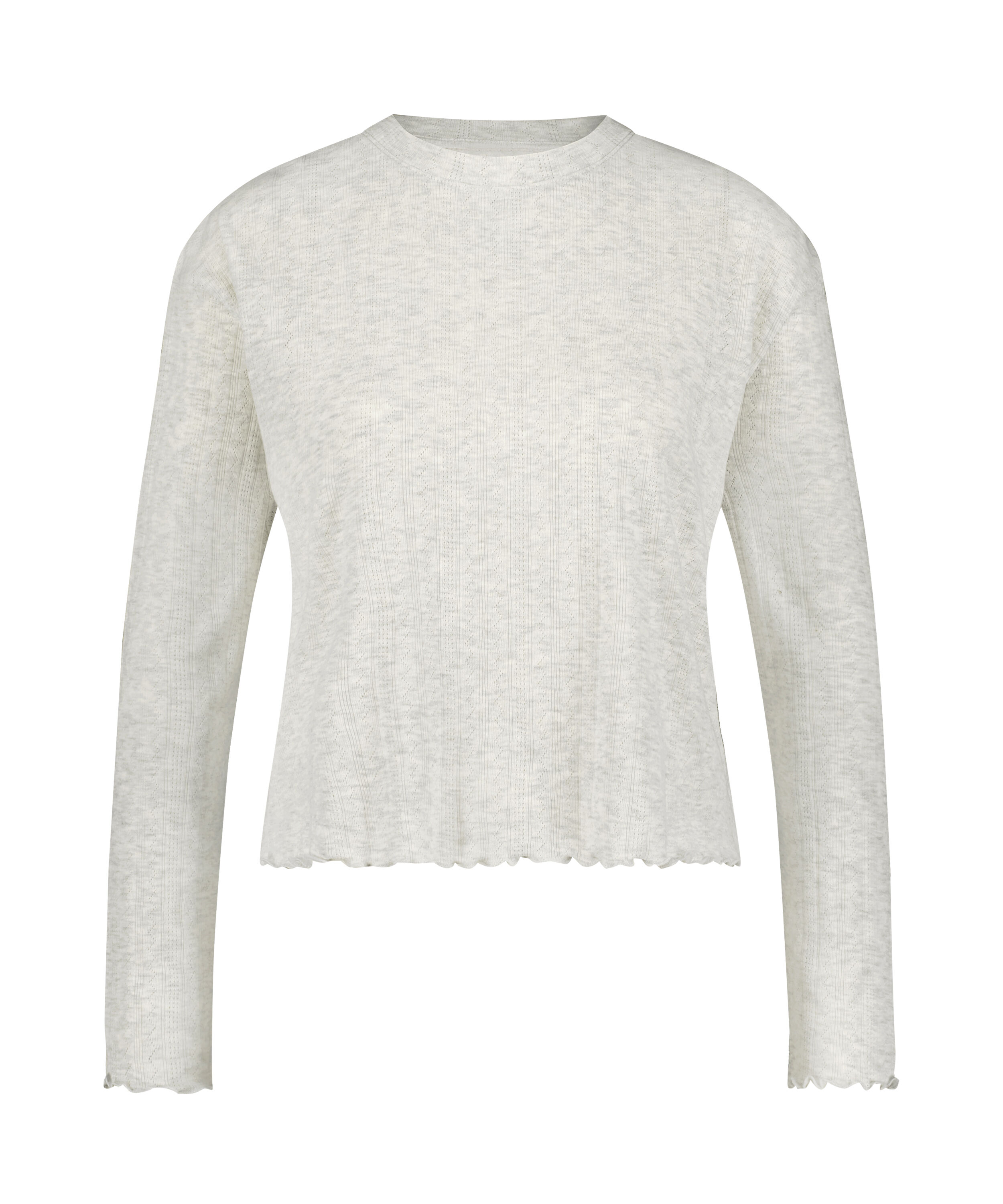 Pyjama Top Pointelle, Beige