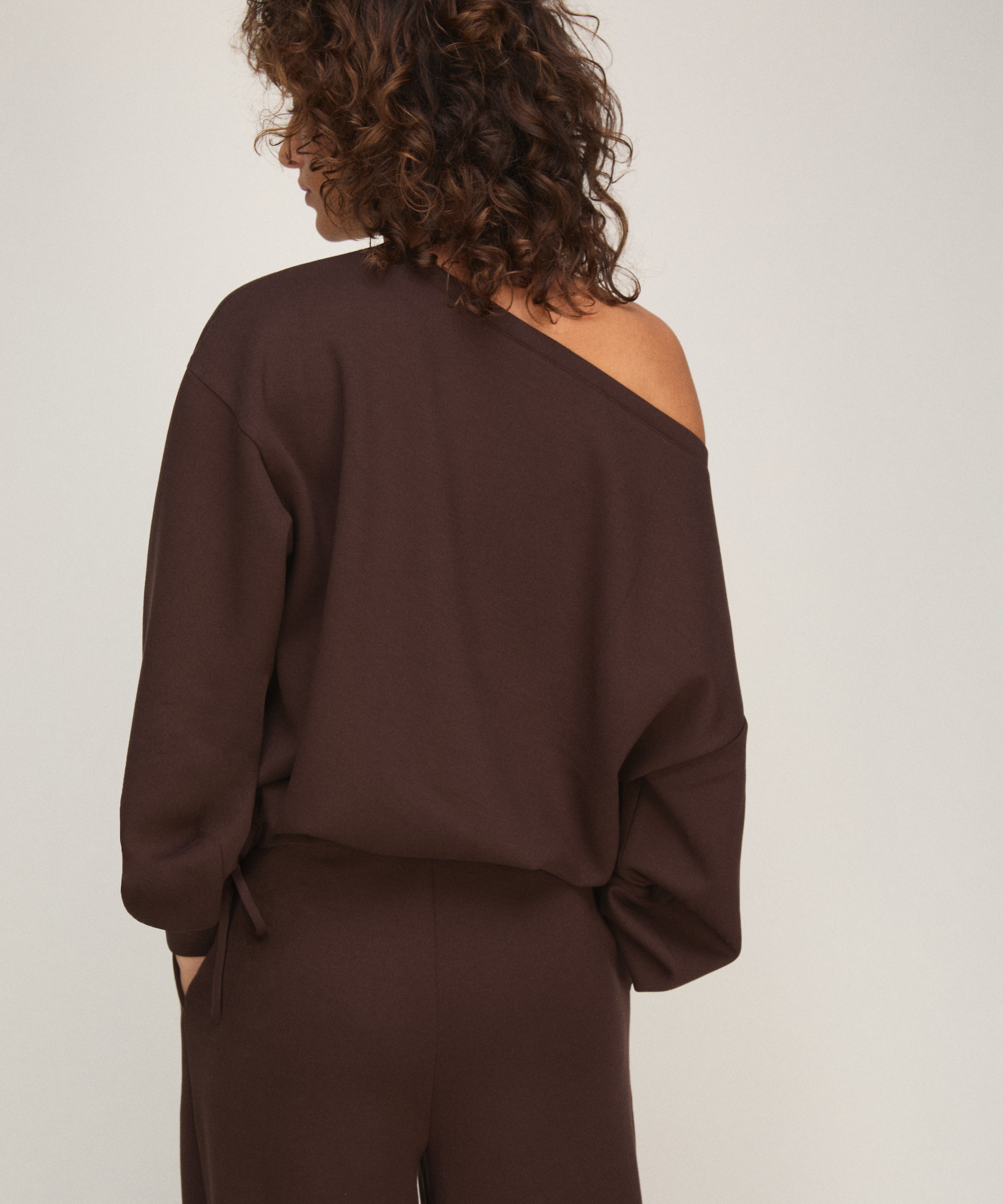 Top Viscose Boatneck, Brown, main