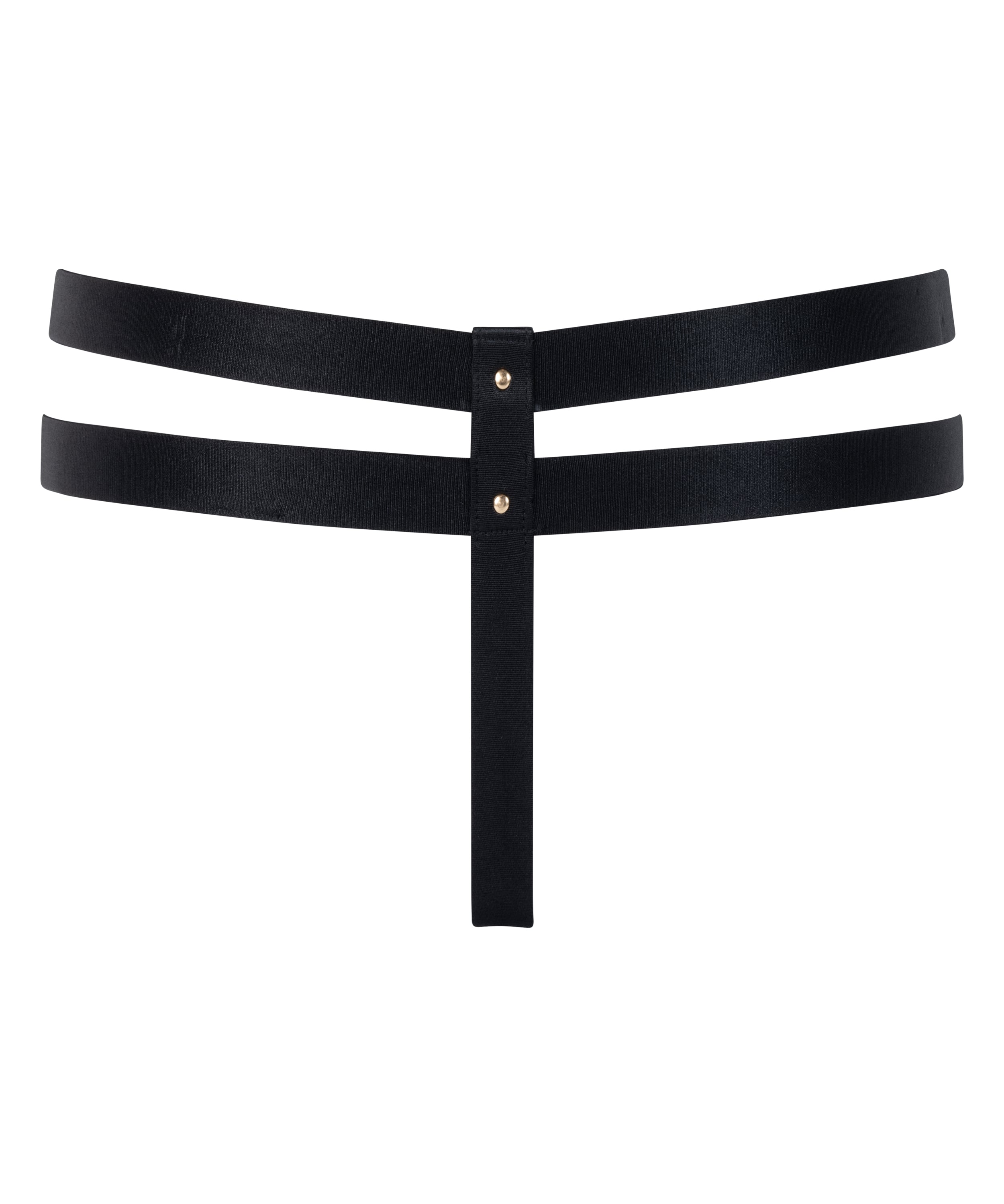 Athena Open Crotch Thong, Black, main
