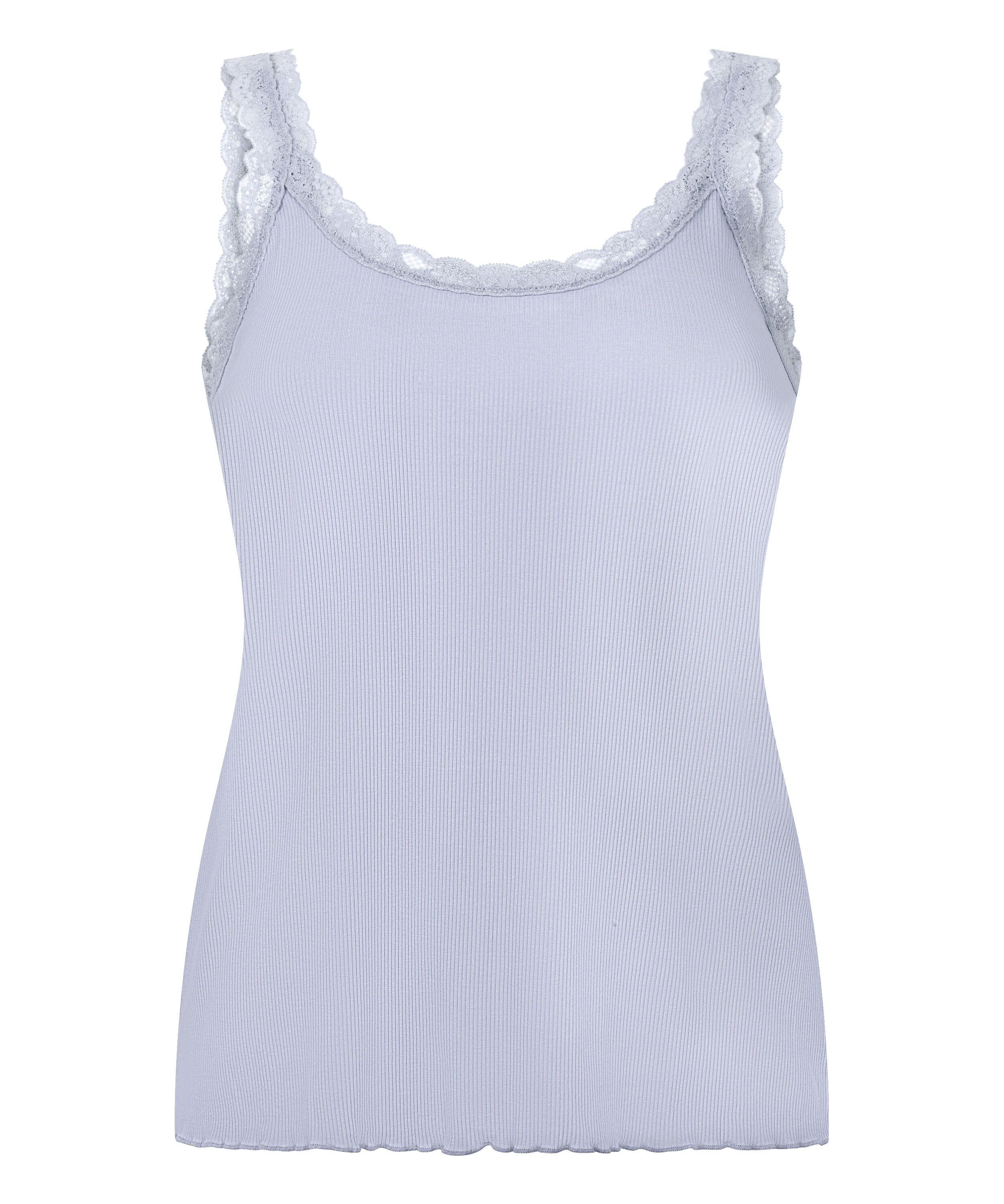 Singlet Rib Jersey Lace, Purple