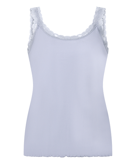 Singlet Rib Jersey Lace, Purple