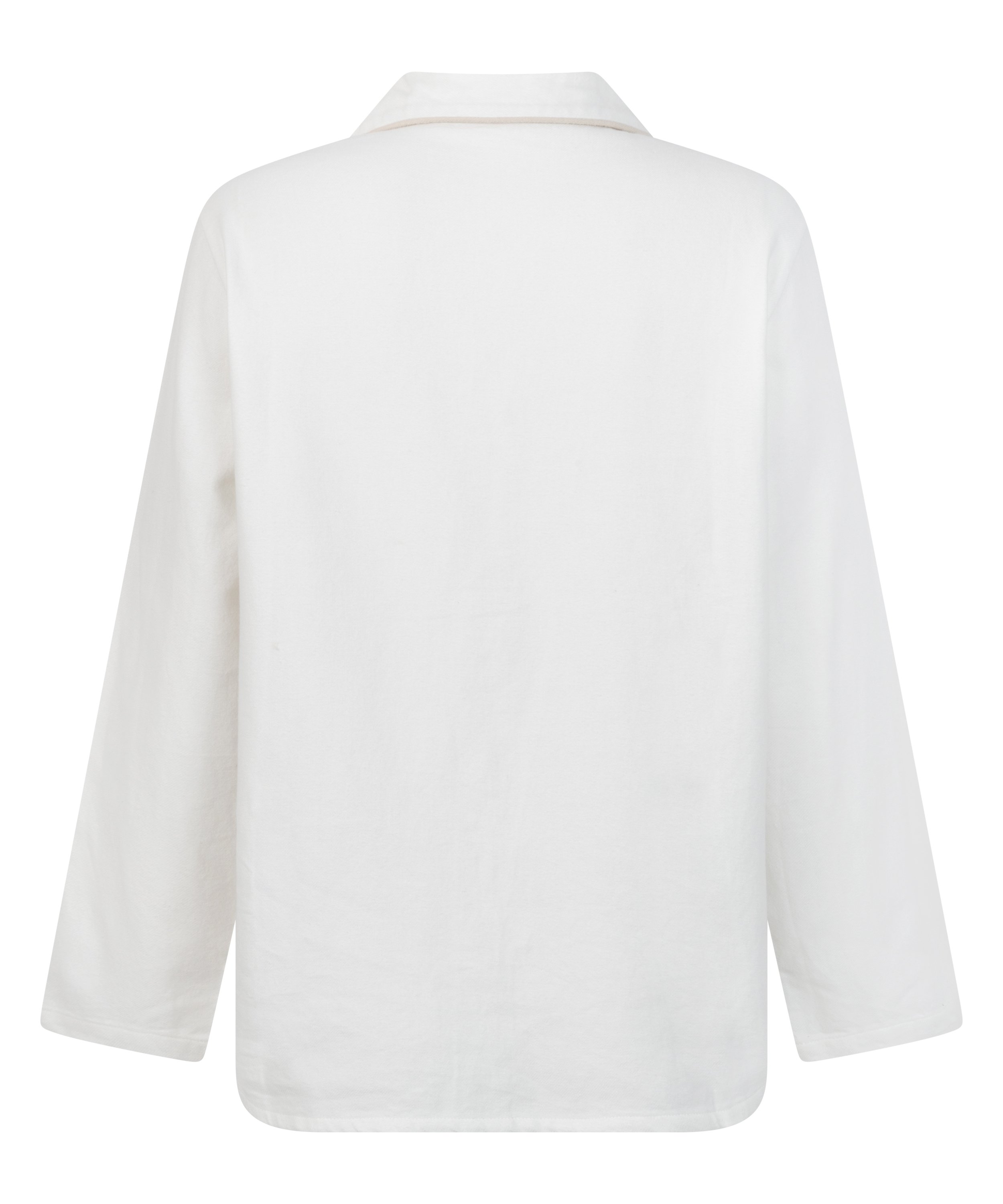 Essentials Flannel Pyjama Top, White, main