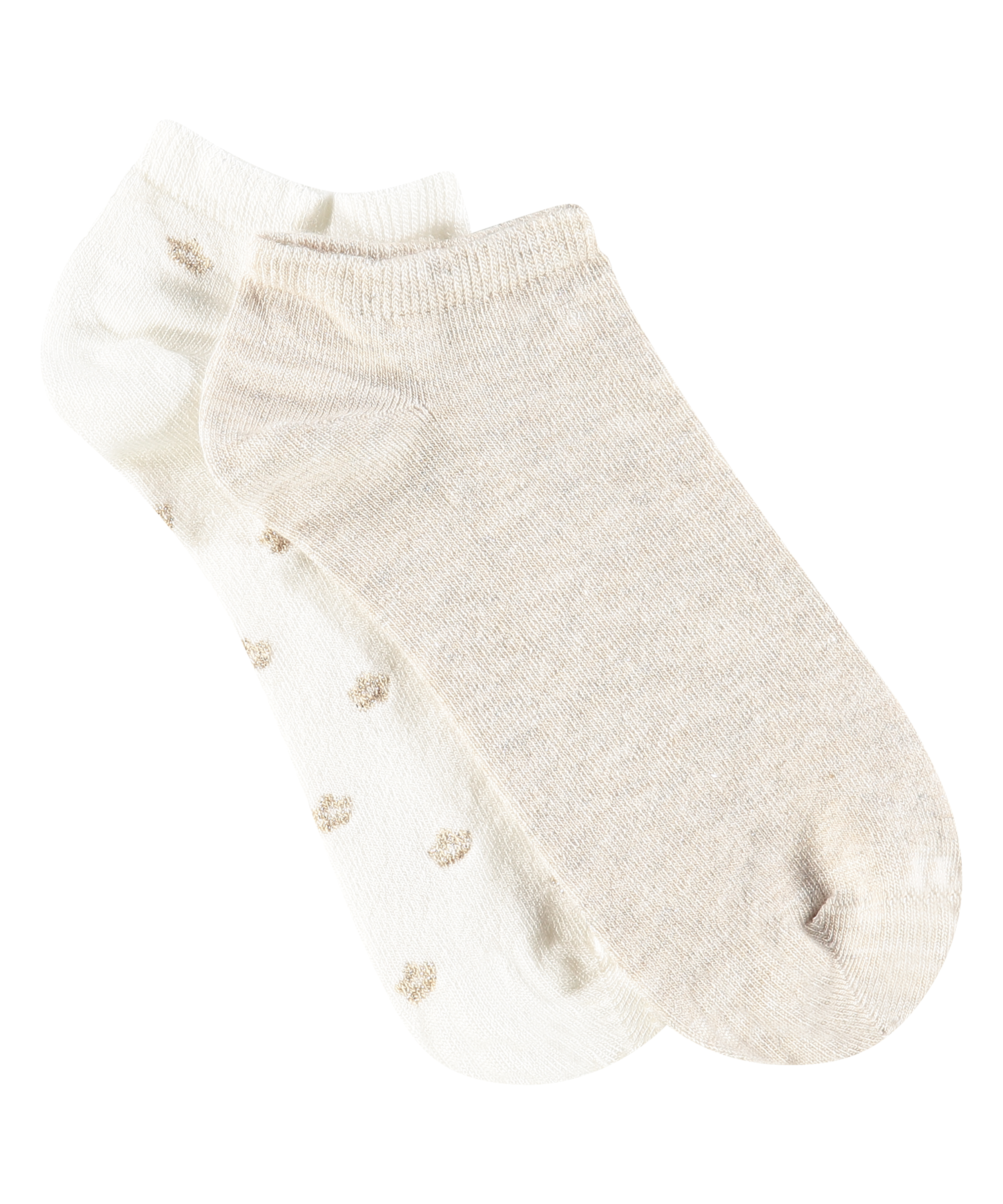 2 Pairs Lurex Socks, White, main