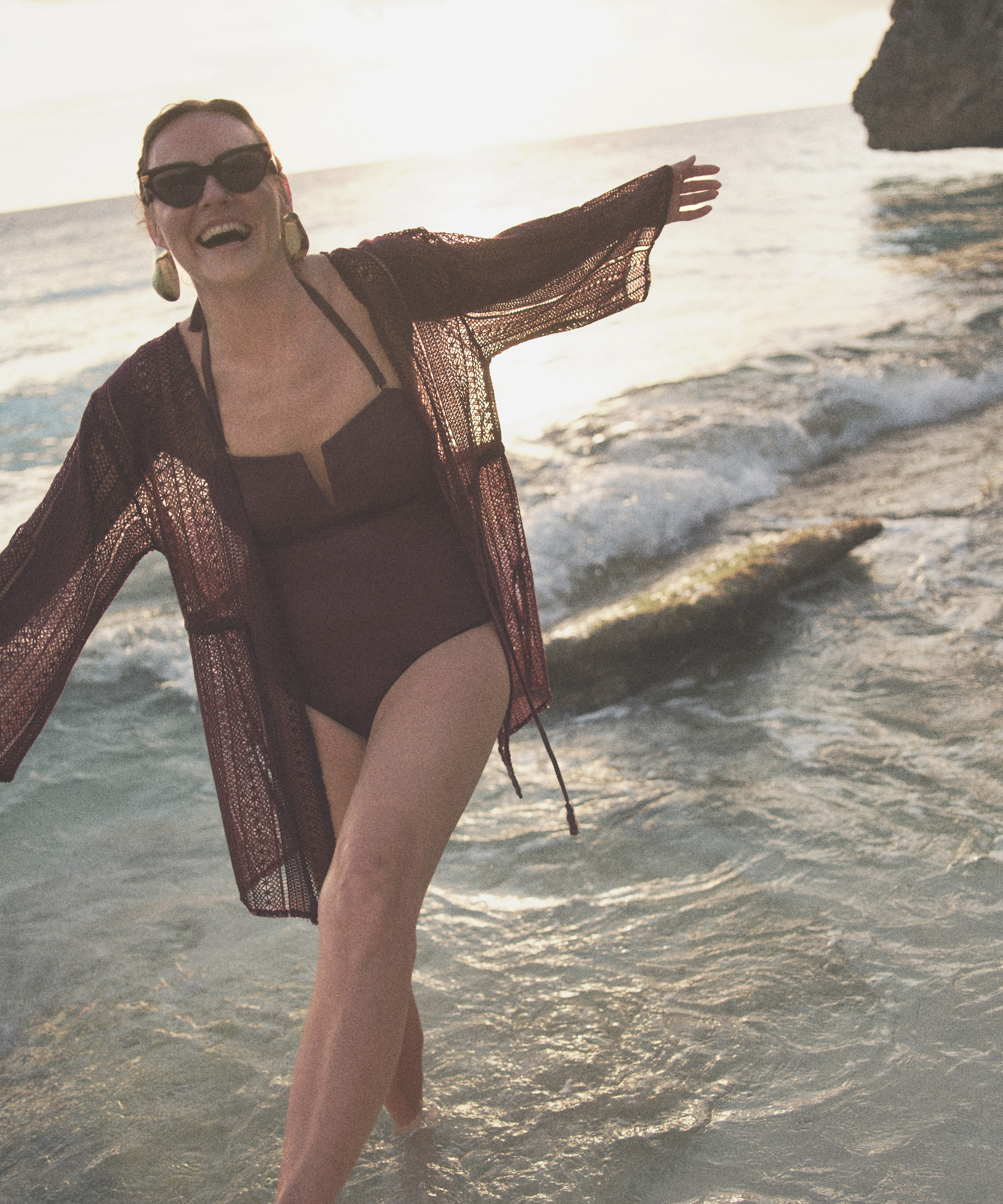 Beach Crochet Kaftan, Purple, main