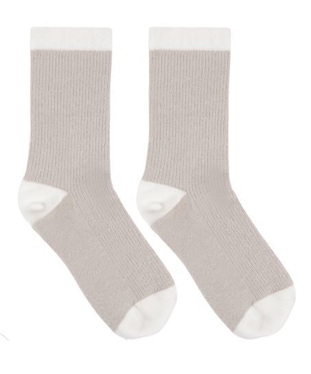 Modal Crew Socks, Beige