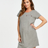 Short-Sleeved Maternity Nightshirt, Gray