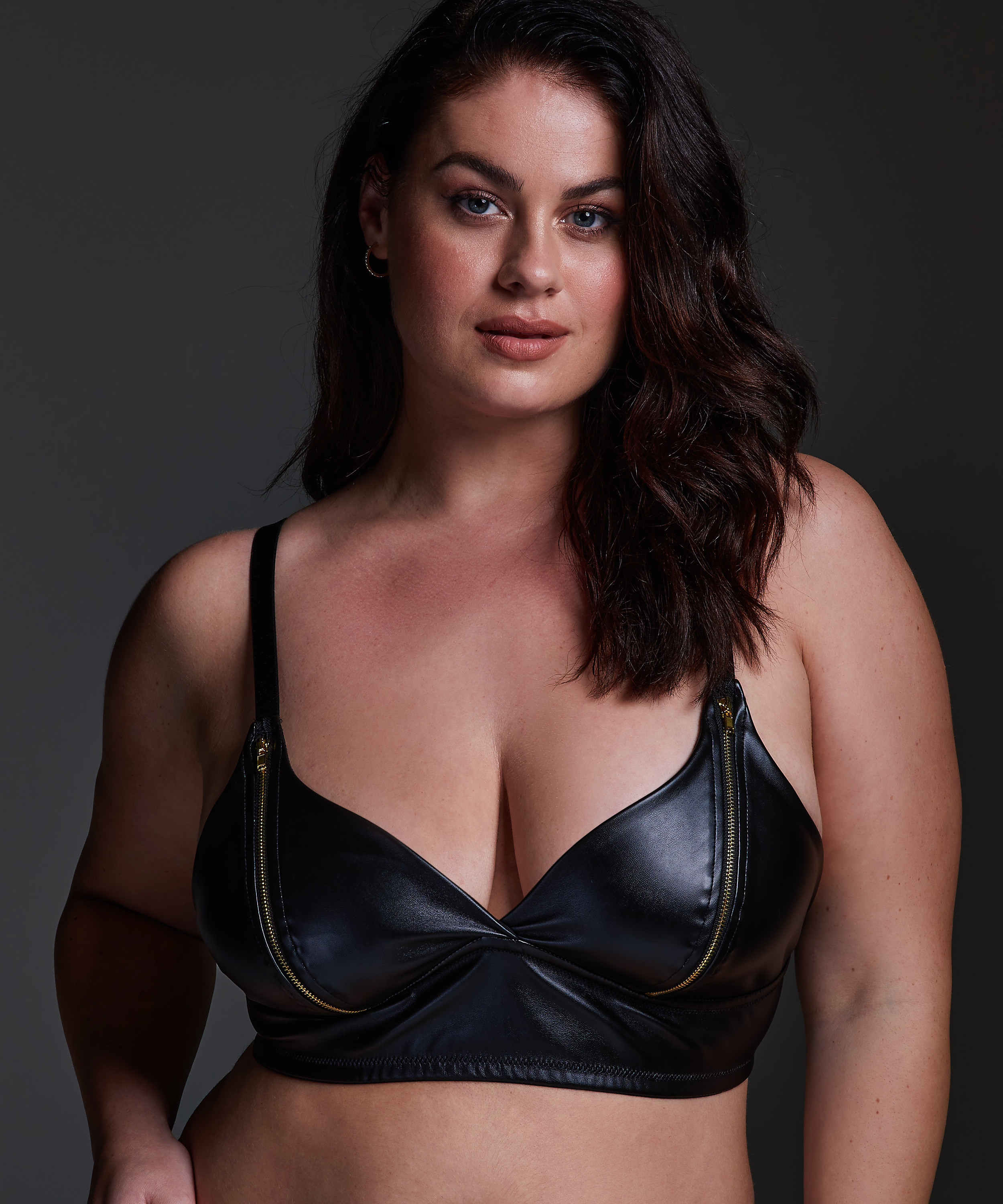 Matrix Curvy Bralette, Black, main