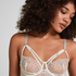 Kristina Non-Padded Underwired Longline Bra, White