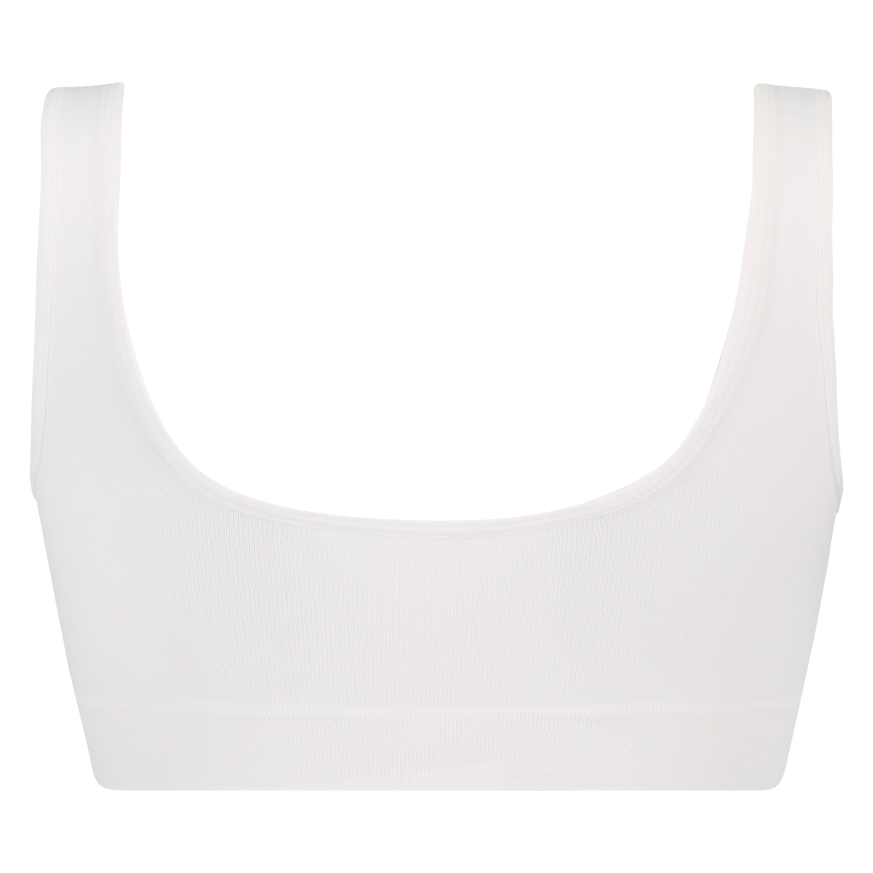 Seamless Crop Top, White, main