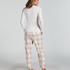 Flannel Pyjama Pants, Beige