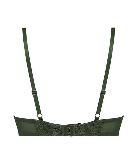 Daisy Padded Underwired Maximizer Bra, Green