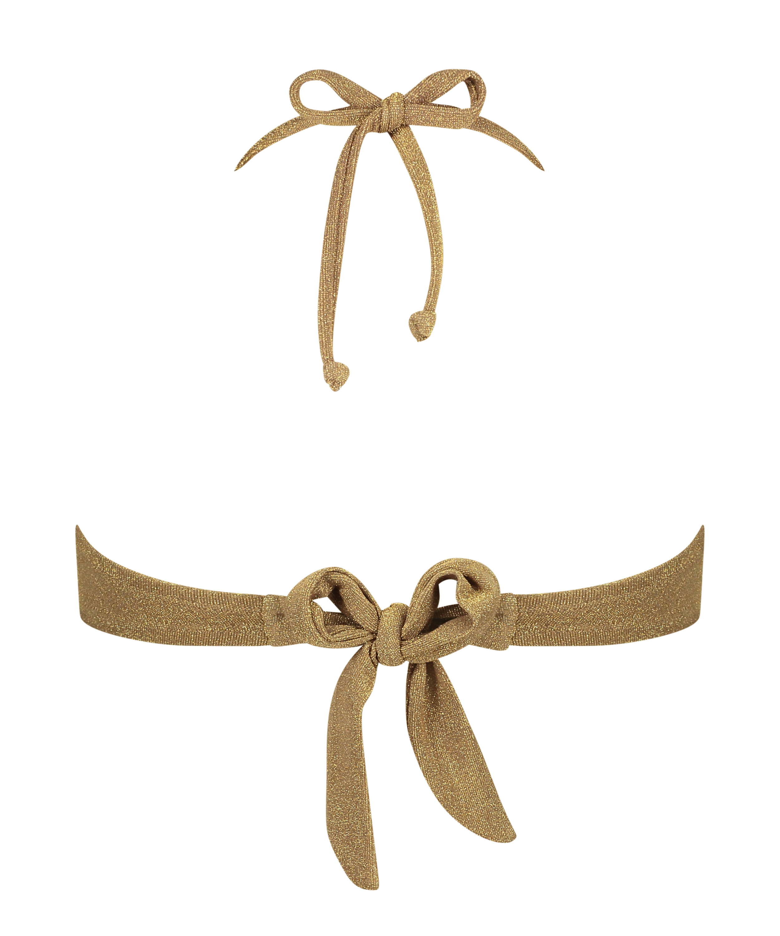 Goldie Shimmer Bandeau Bikini Top, Yellow, main