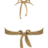 Goldie Shimmer Bandeau Bikini Top, Yellow