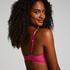 Plunge Padded Underwired Bra, Pink