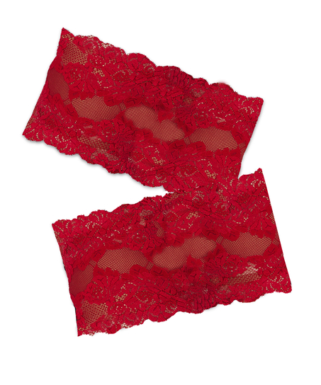 Lace Thigh Bands, Red