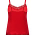 Velours Lace Cami Top, Red