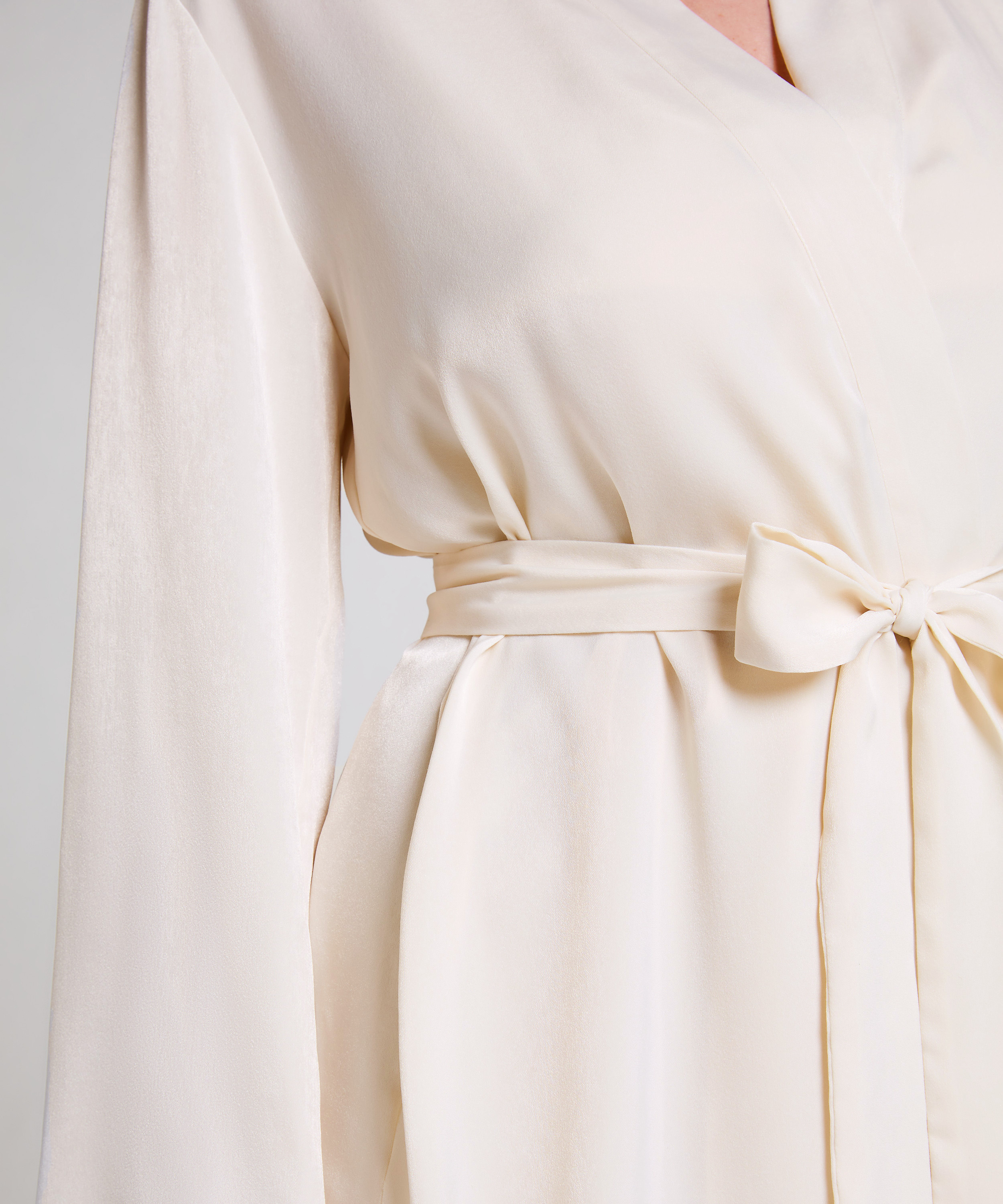 Satin Kimono, White, main