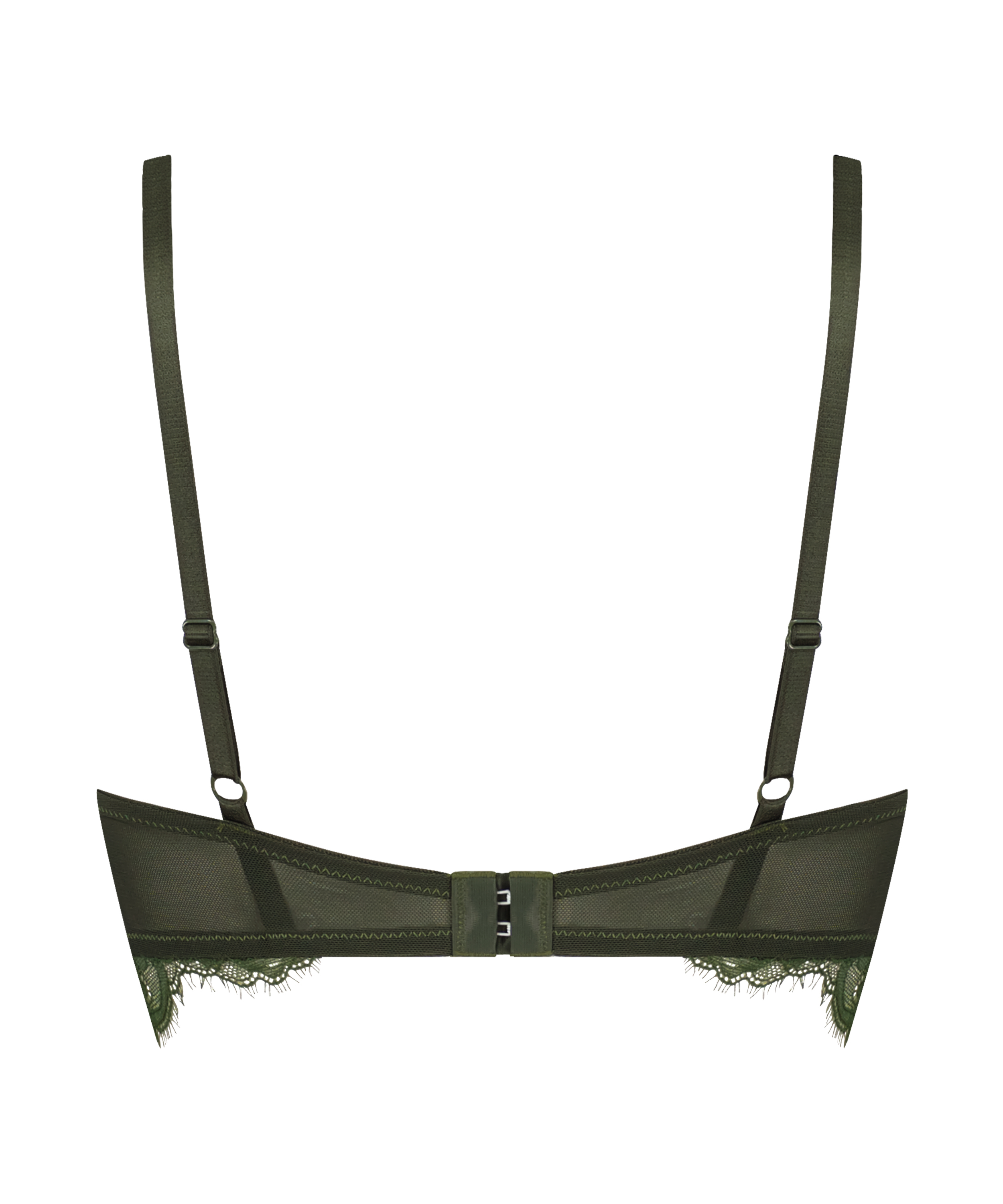 Saffron Padded Underwired Longline Bra, Green, main