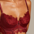 Zoe Padded Longline Underwired Bra, Red