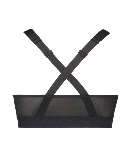 HKMX Sports bra The Pro Level 3 Gold Glitter, Black