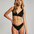 Scallop triangle bikini top, Black