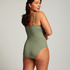 Shaping Scallop Swimsuit, Green