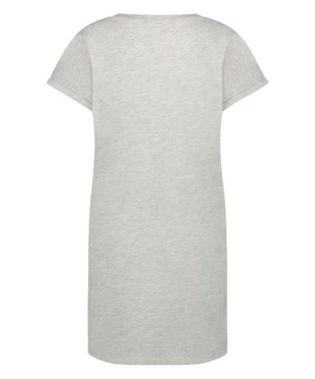 Round Neck Nightshirt, Gray