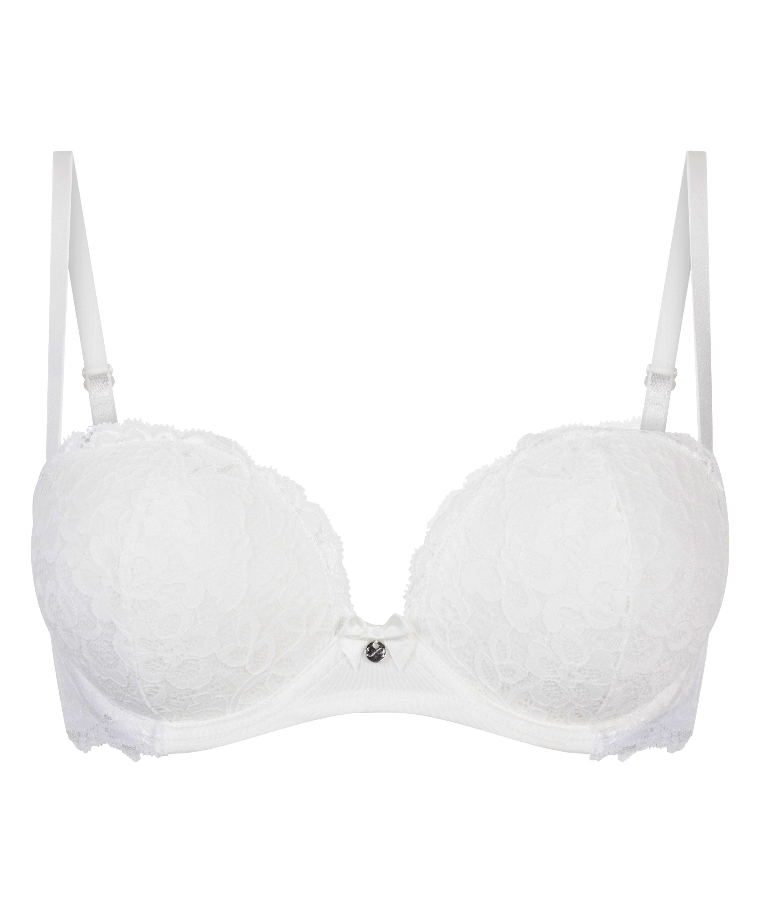 Marine Padded Underwired Strapless Maximizer Bra, White, main
